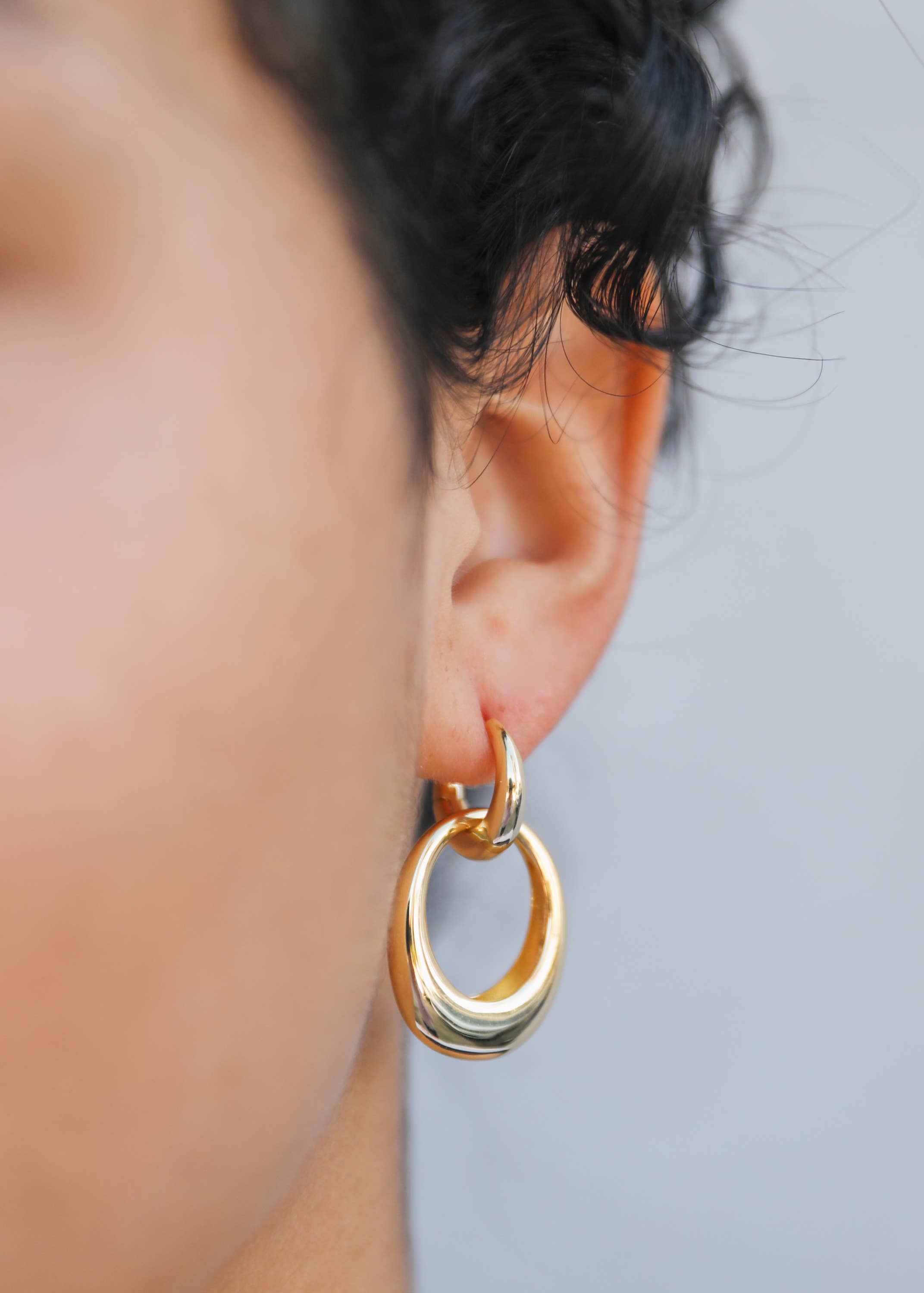 Gold Double Hoop Earrings