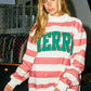 Merry Mock Neck Striped Sweatshirt