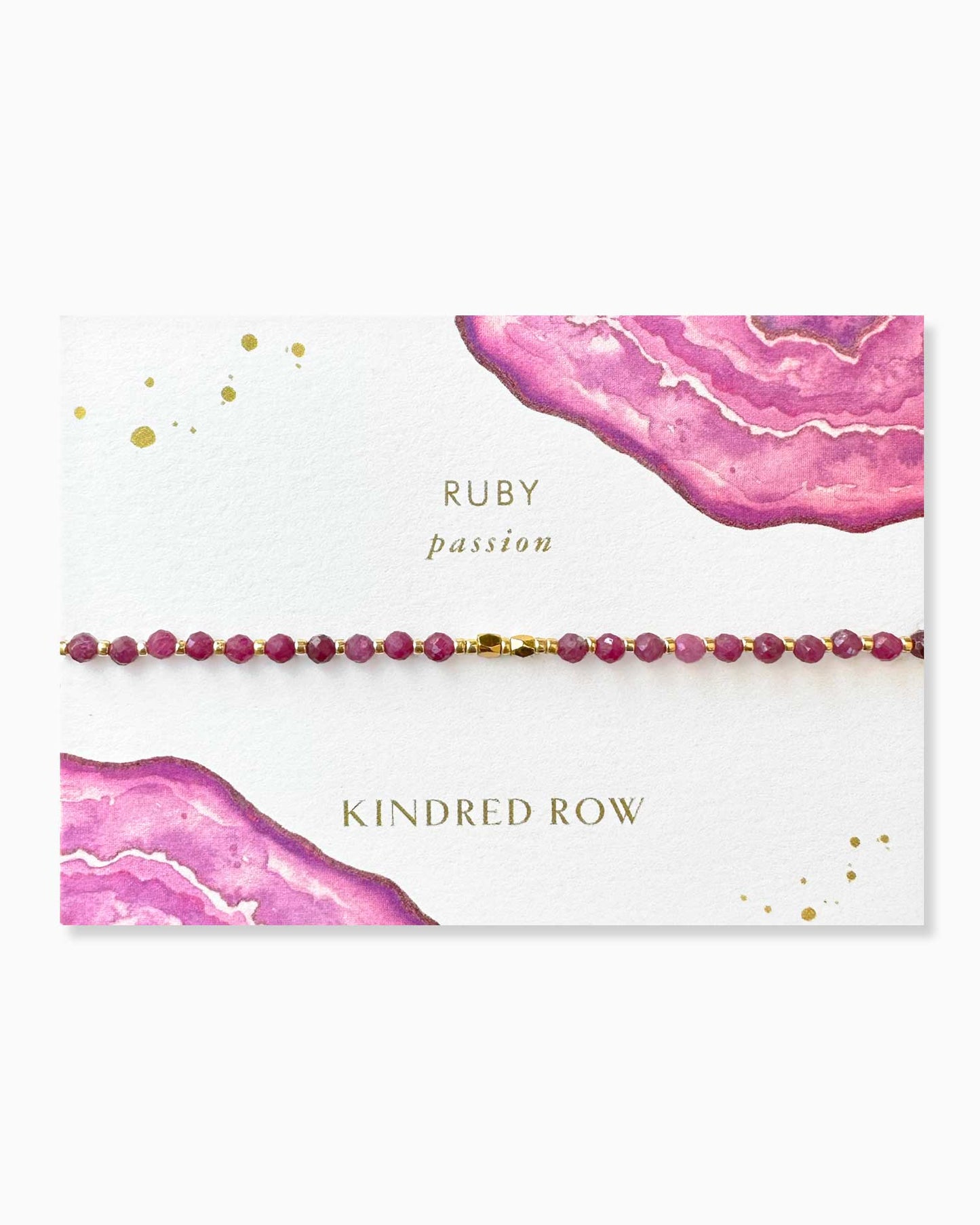 Ruby Gemstone Stacking Bracelet
