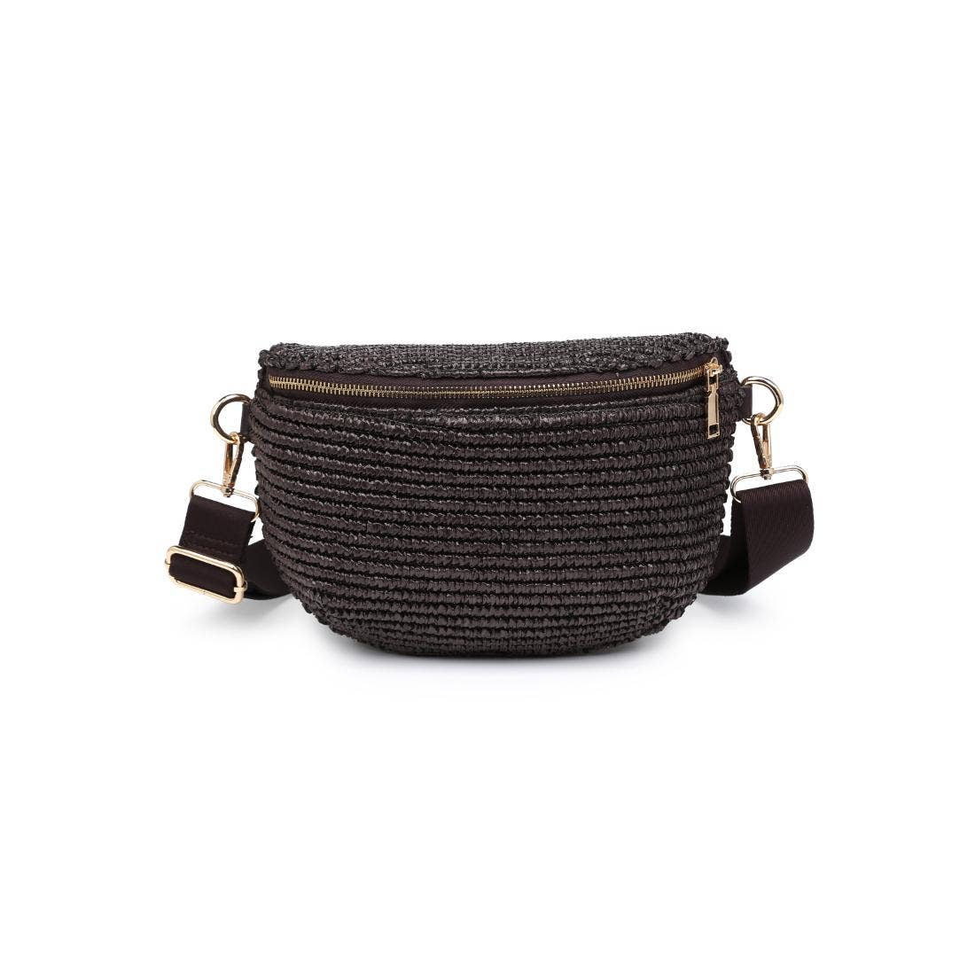 Woven Chocolate Belt Bag