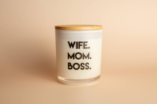 Wife Mom Boss Candle