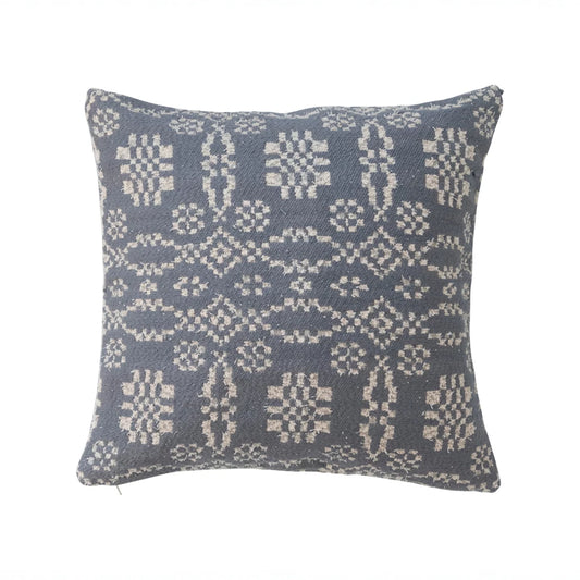 Gray Patterned Pillow