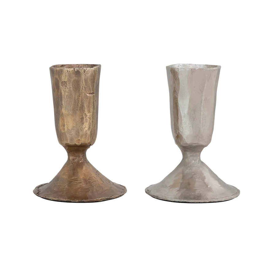 Hand-Forged Iron Taper Holders
