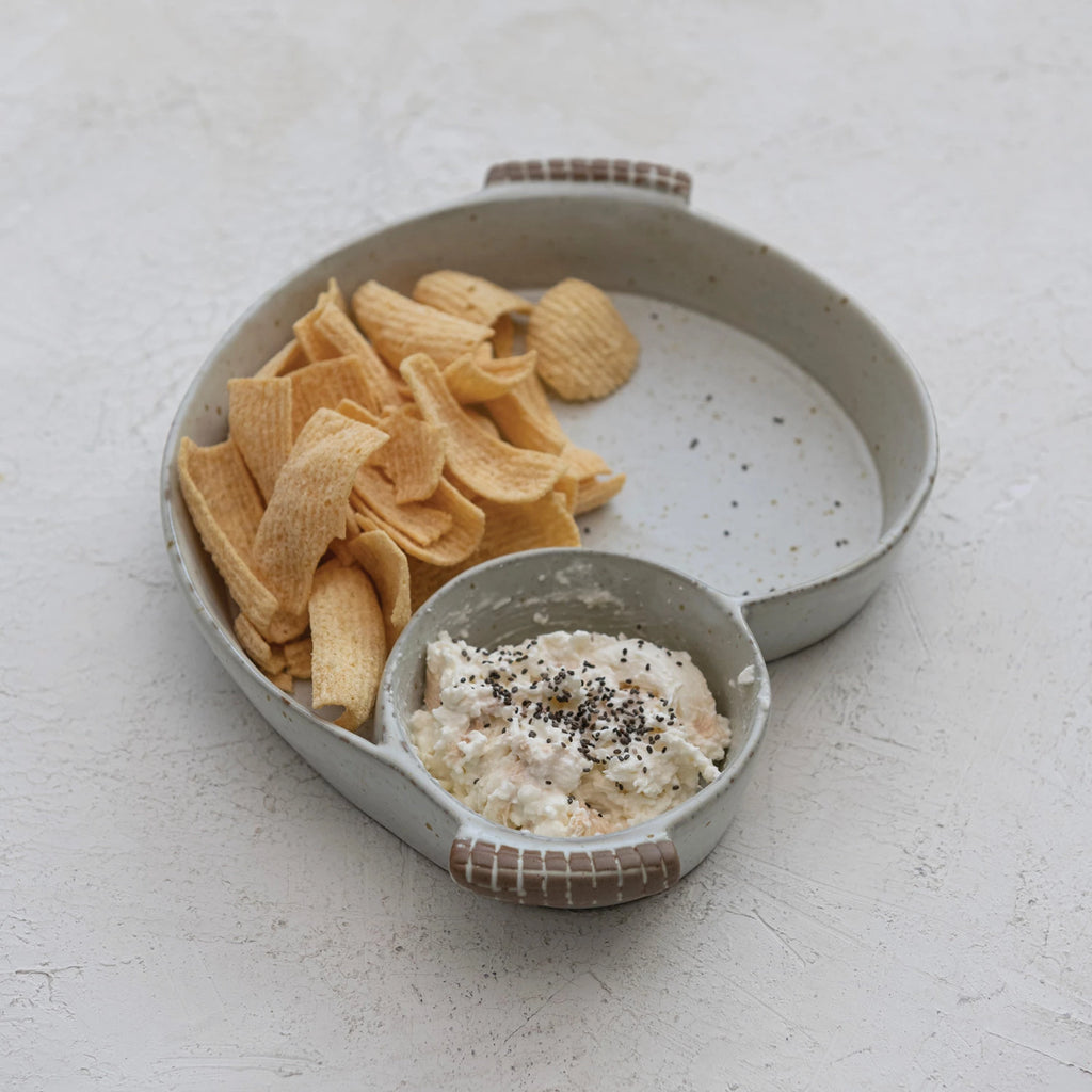Chip + Dip Ceramic Bowl