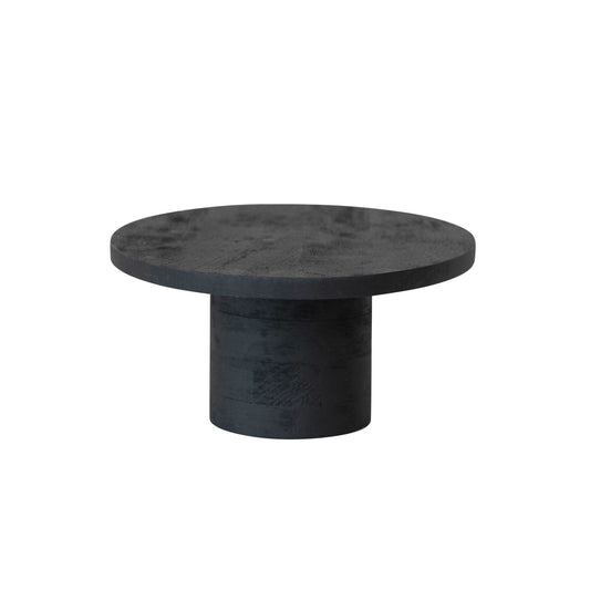 Mango Wood Pedestal, Black