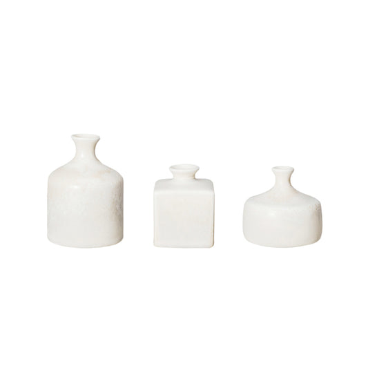 Stoneware Vases, Set of 3 (Each One Will Vary)