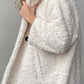 Lapel Plush Fleece Trench Coat