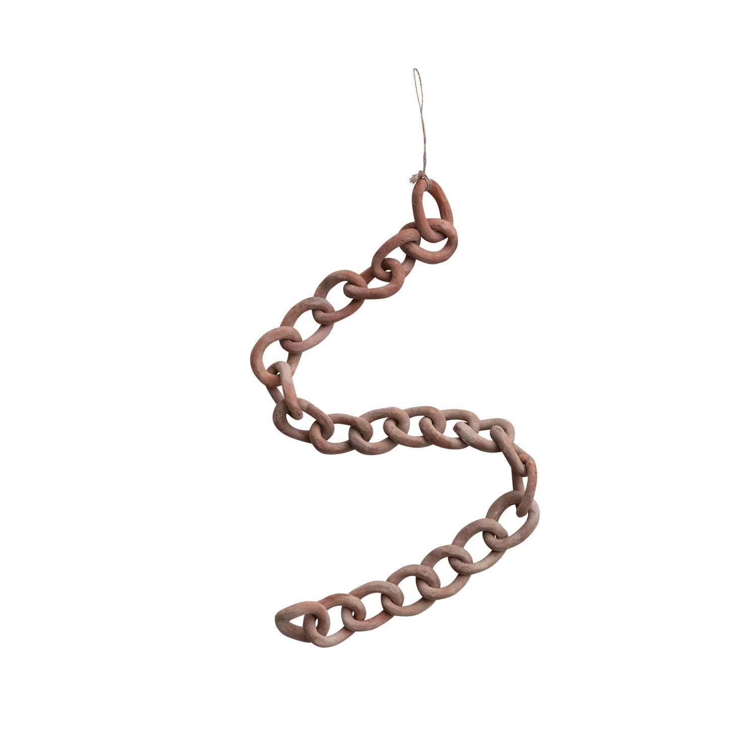 Handmade Terra-cotta Chain, Distressed Finish (Each One Will Vary)