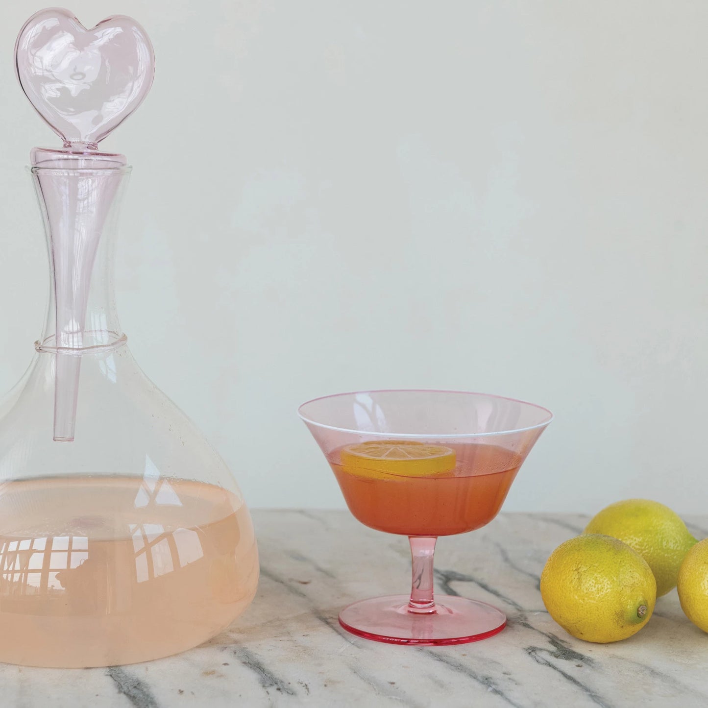 Pink Coupe Glass