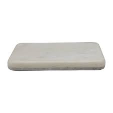 Rectangular White + Beige Marble Cutting Board