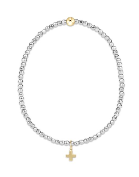 enewton Silver Faceted Hematite and Gold Charm Bracelet