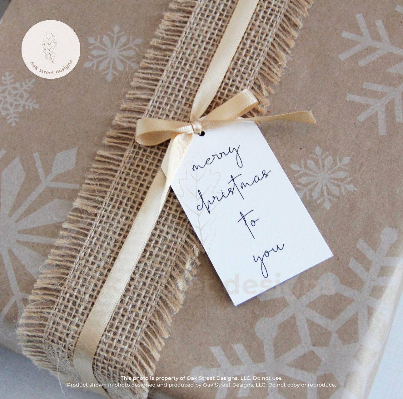 Black + White Christmas Tags