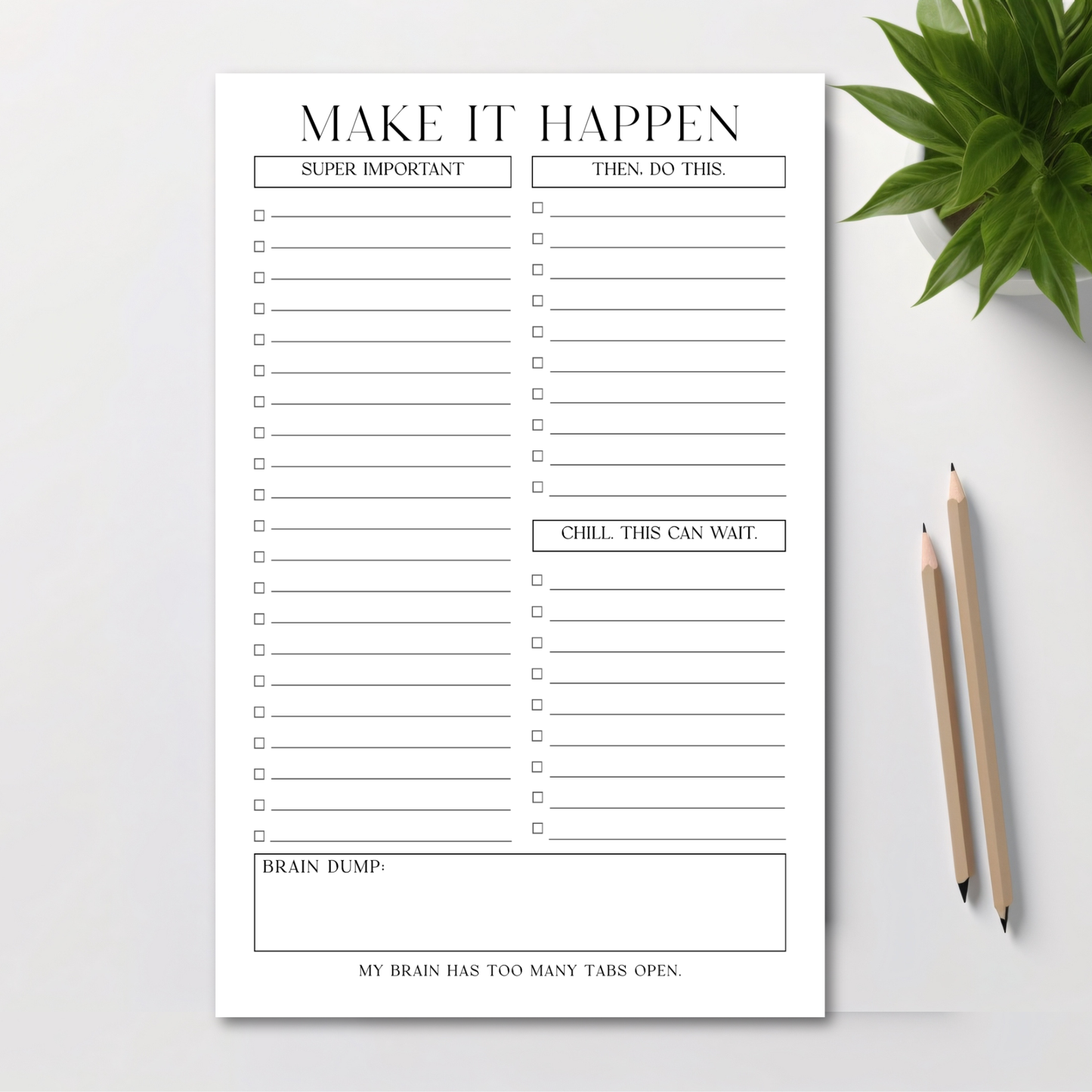 Make It Happen Notepad