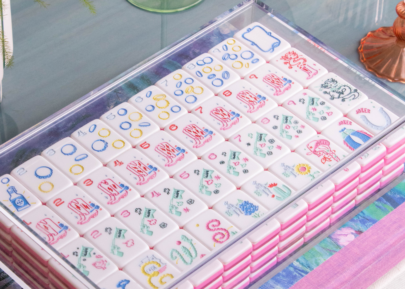 Miss Cowgirl Mahjong Set
