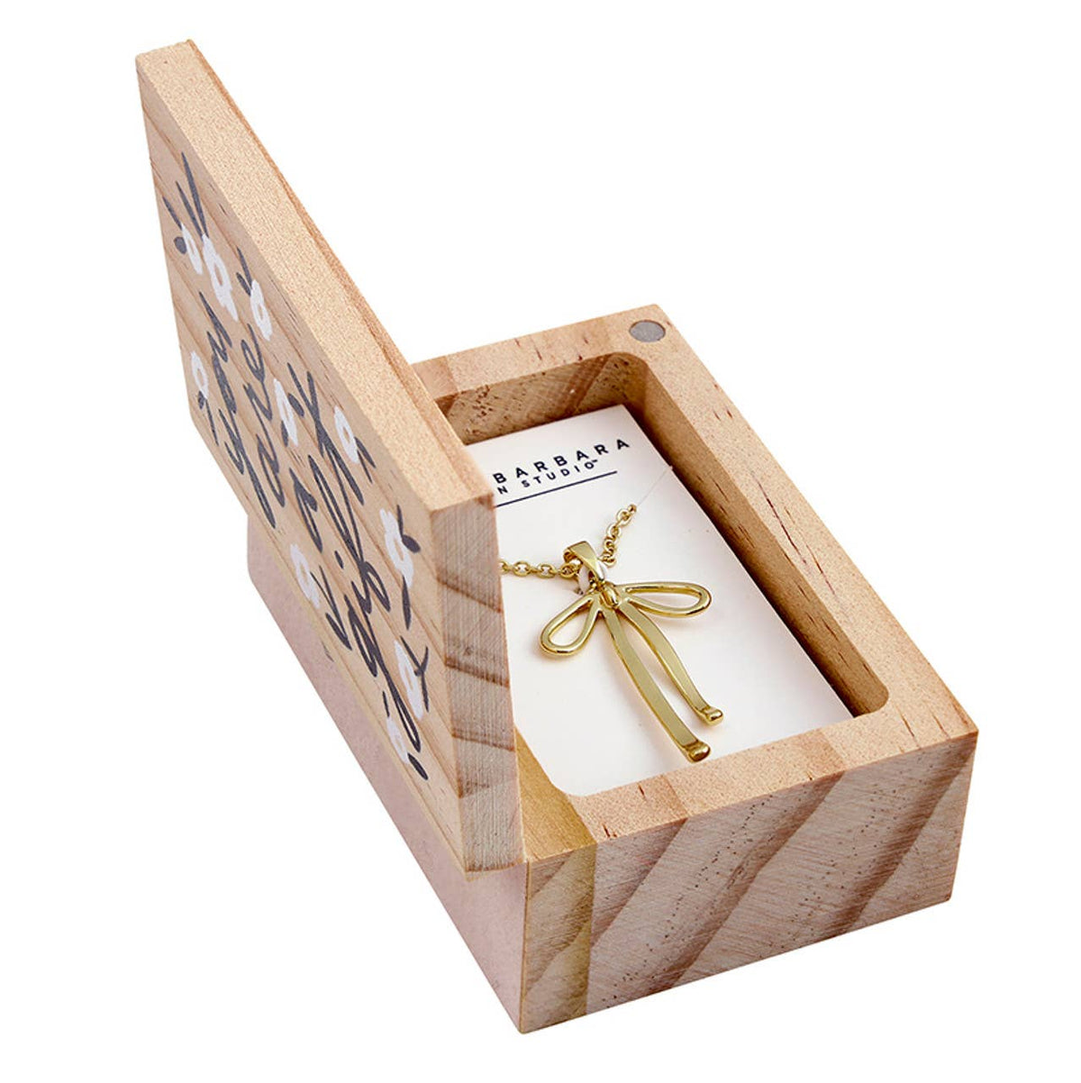 You are a Gift - Treasure Box Bow Necklace