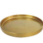 Grey Linen Outdoor Large Candle With Gold Tray