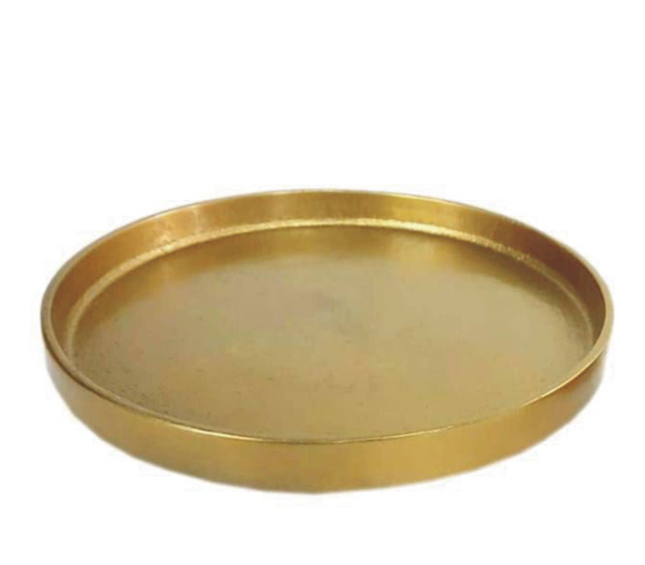 Grey Linen Outdoor Large Candle With Gold Tray