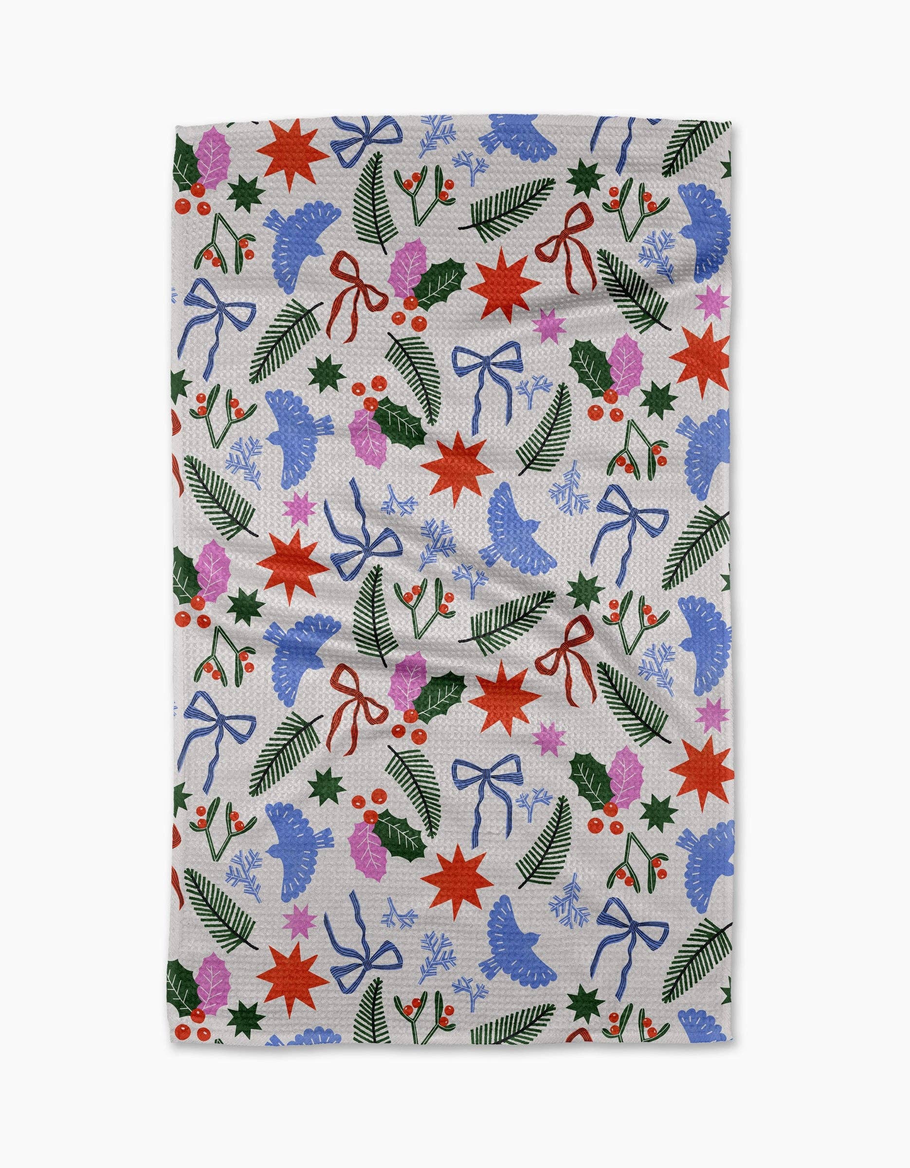 Geometry Christmas Garden Party Tea Towel