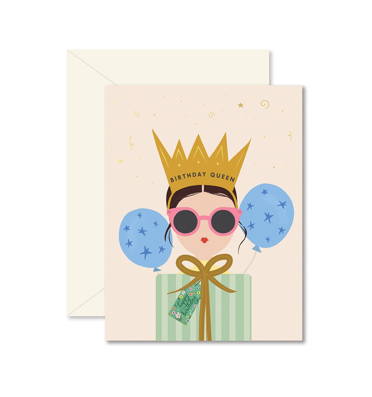 Birthday Queen Card (Brunette)