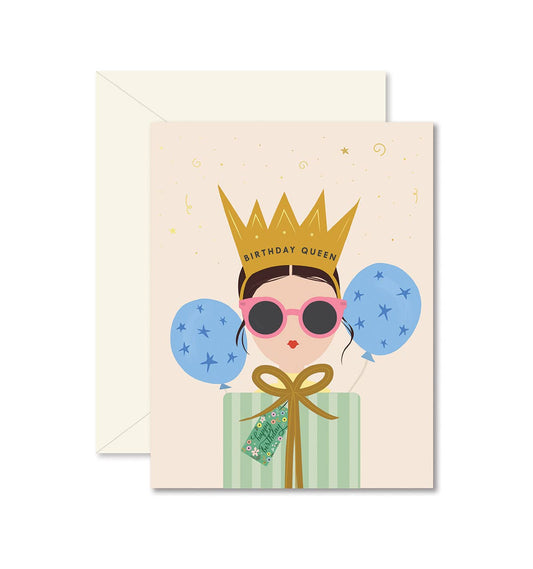 Birthday Queen Card (Brunette)