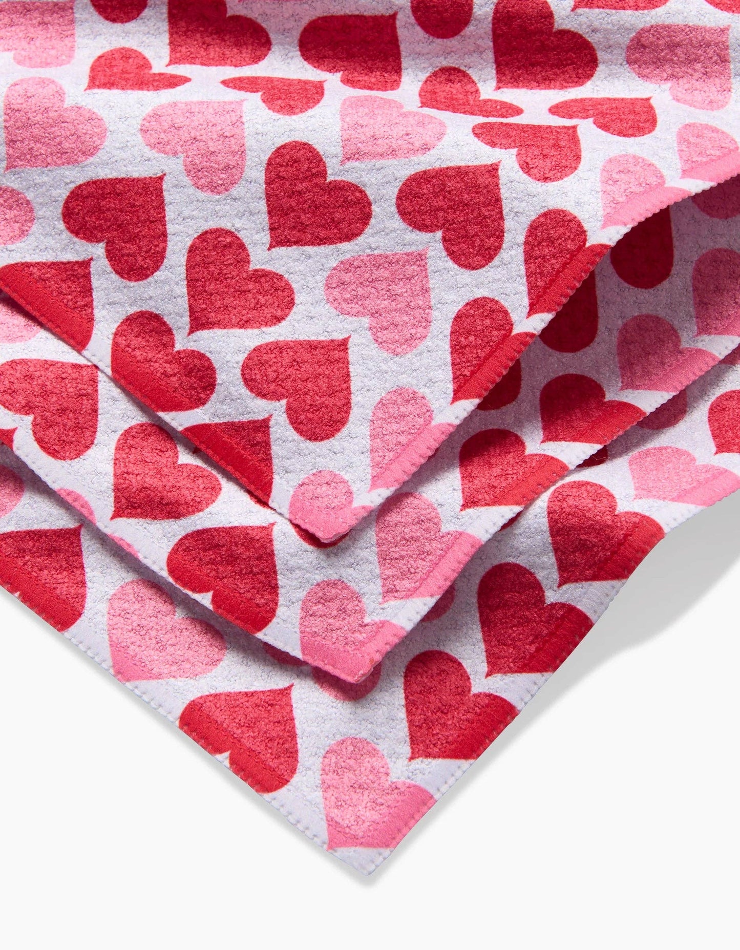 Geometry Blushing Hearts Dishcloth Set