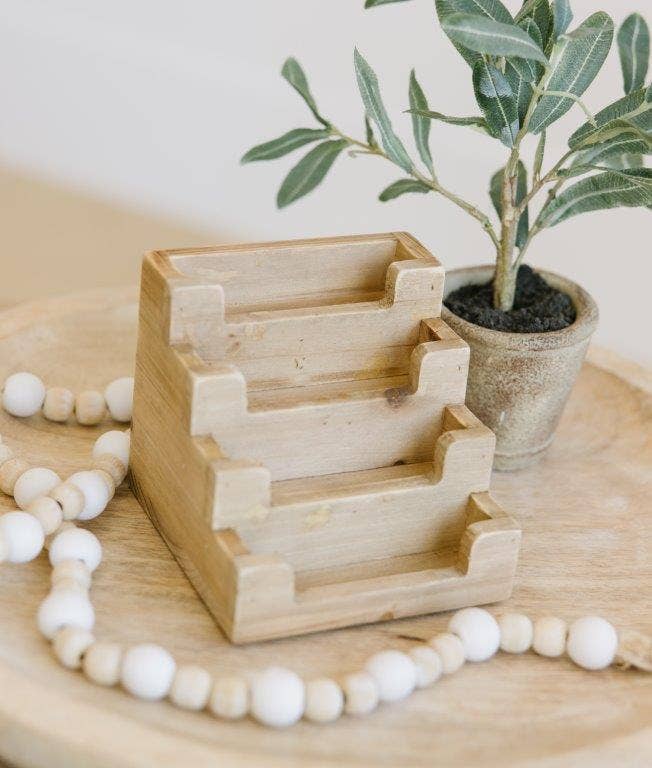 Mini Wood Card Holder