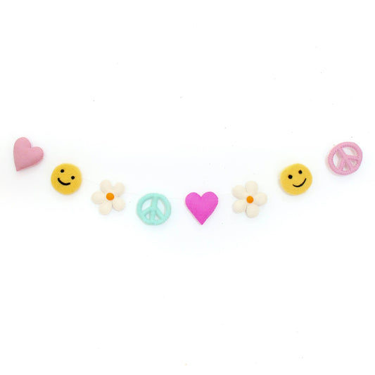 Groovy Love felt garland