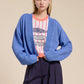 Coastal Blue Waffle Sweater Cardigan