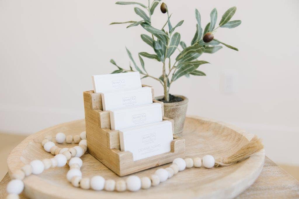 Mini Wood Card Holder