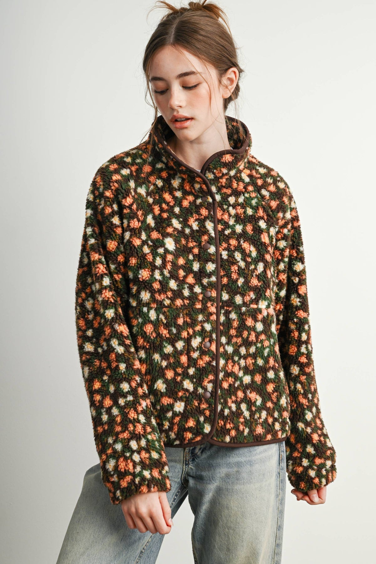 Ditsy Floral Sherpa Fleece
