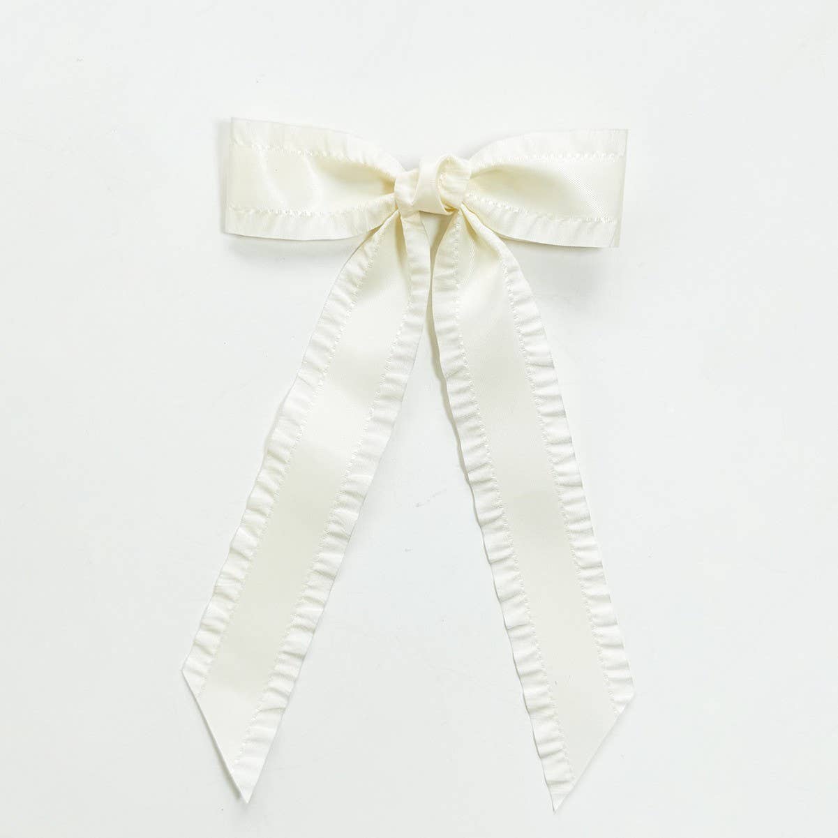 Ruffle Ribbon Bow Hair Clip