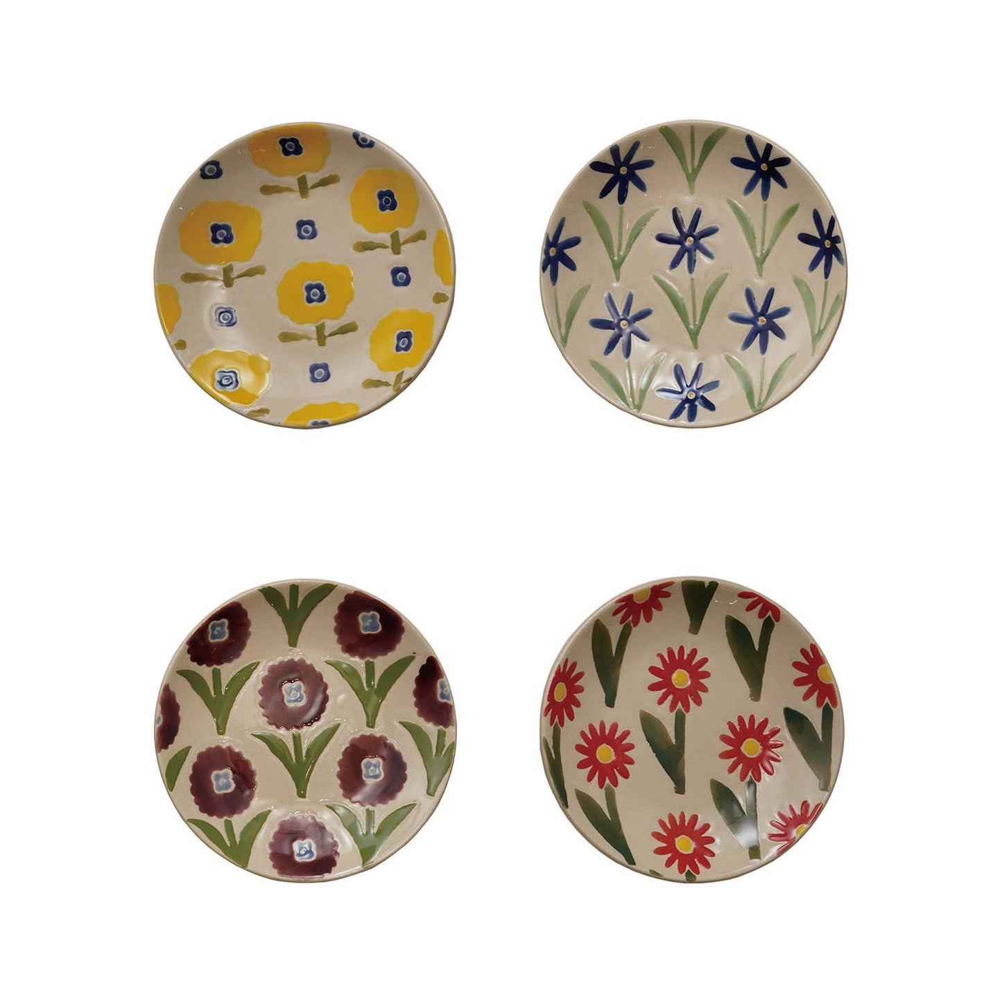 Floral Stoneware Plate