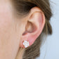 White Druzy Prong Earrings