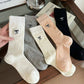 Bow Embroidered Socks