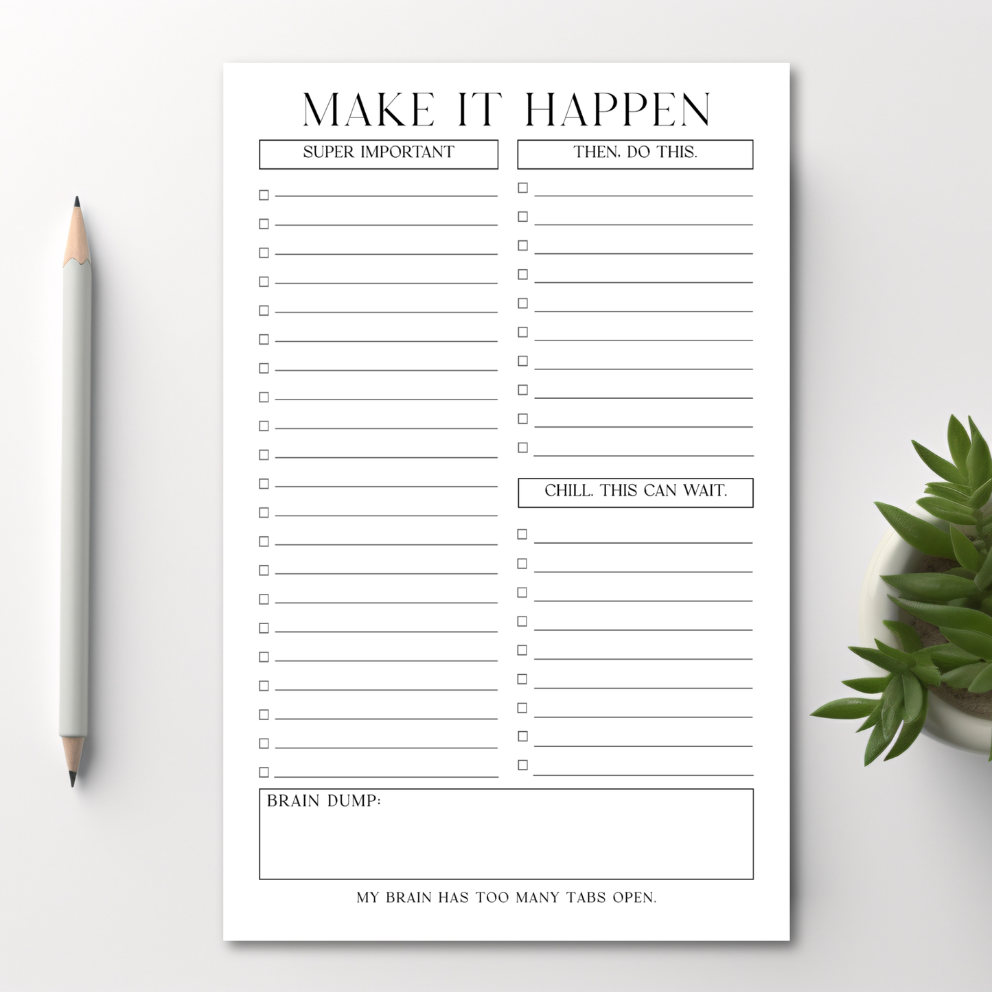 Make It Happen Notepad
