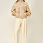 Lace Shirring Bomber Jacket