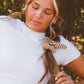 Striped Bow Scrunchie