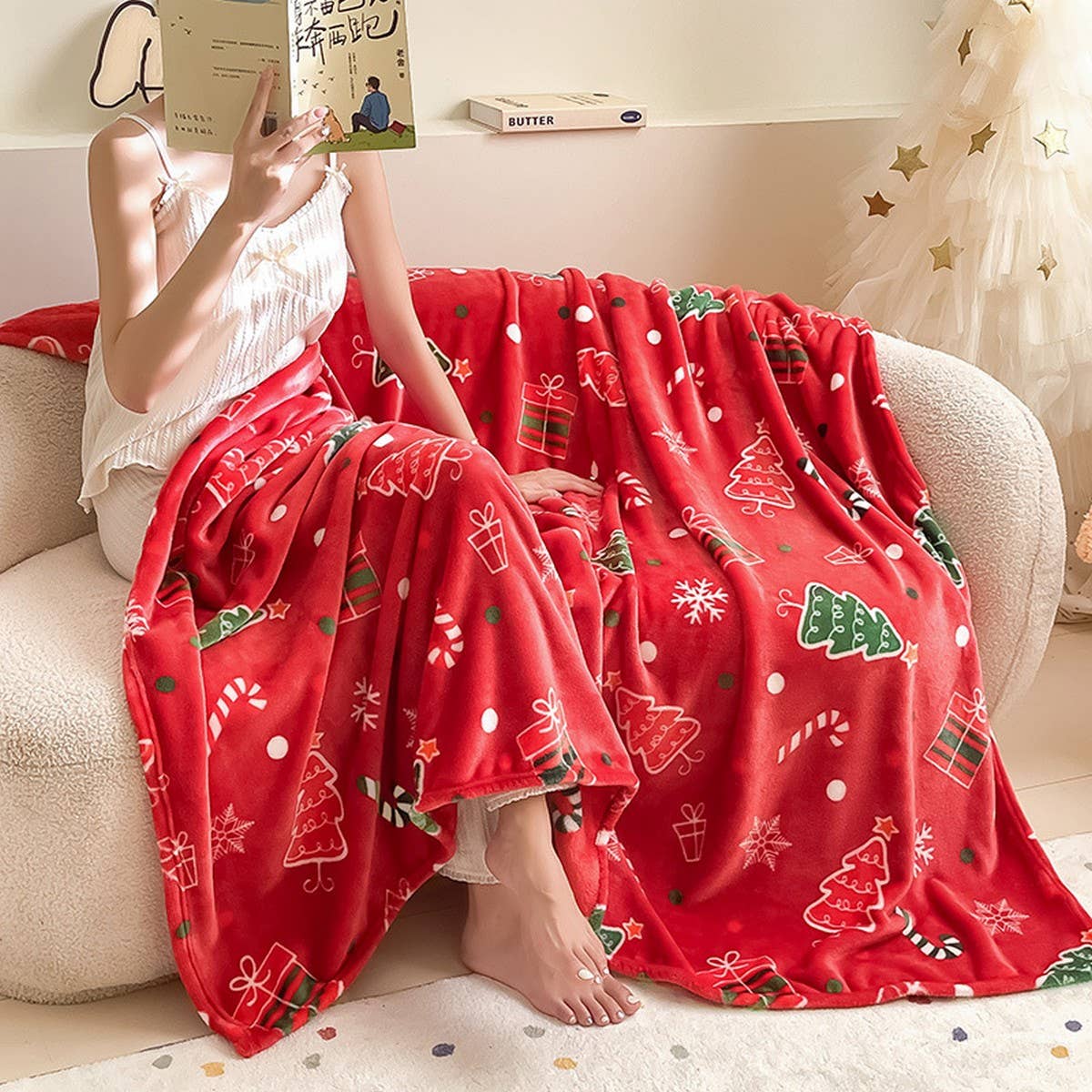 Fuzzy Christmas Throw