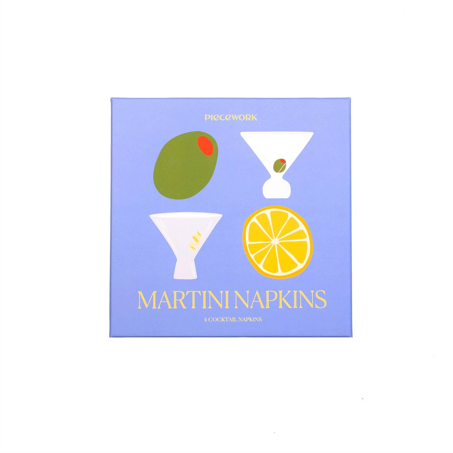 Martini Linen Cocktail Coasters