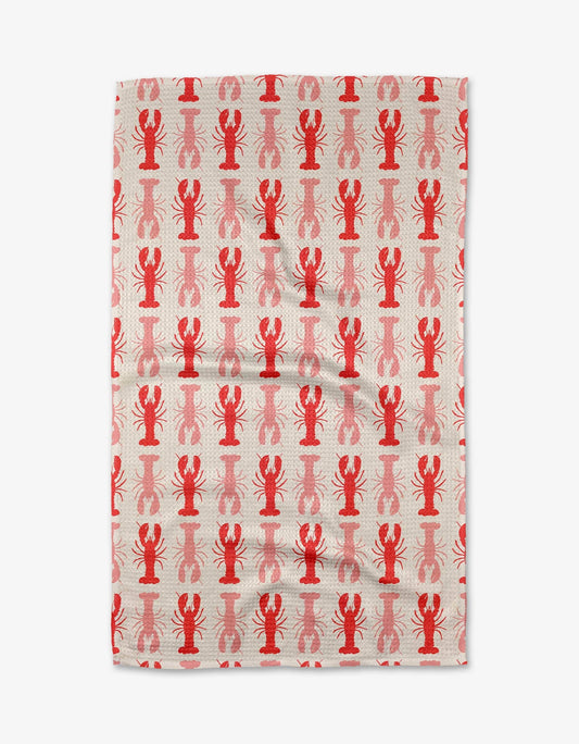 Geometry Lobster Stripe Tea Towel