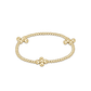 enewton Beaded 4mm Signature Cross 2.5mm Gold Bracelet