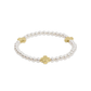enewton Signature Cross 4mm Pearl Bracelet - Gold