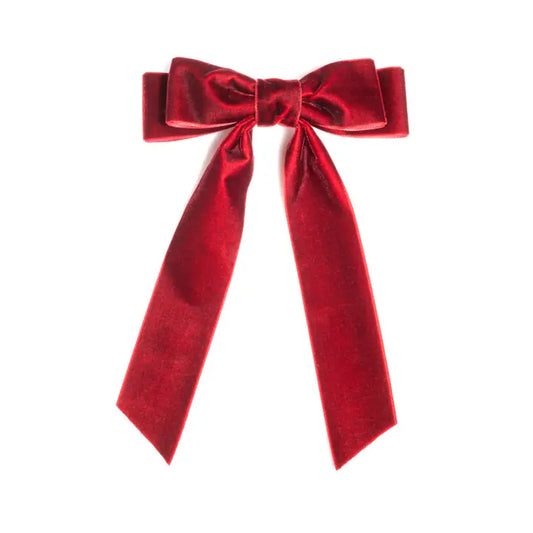 Velvet Bow Clip