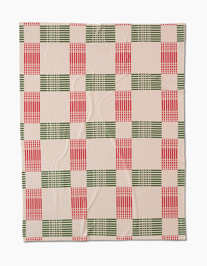 Geometry Be Merry Plaid Butter Blanket