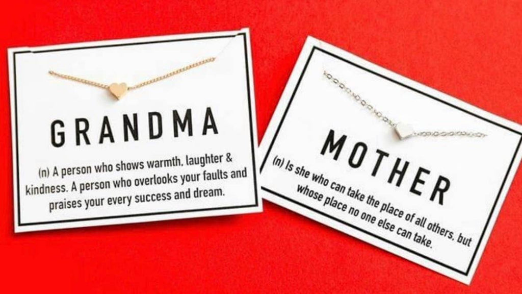 Heart Necklace + Stationary Card