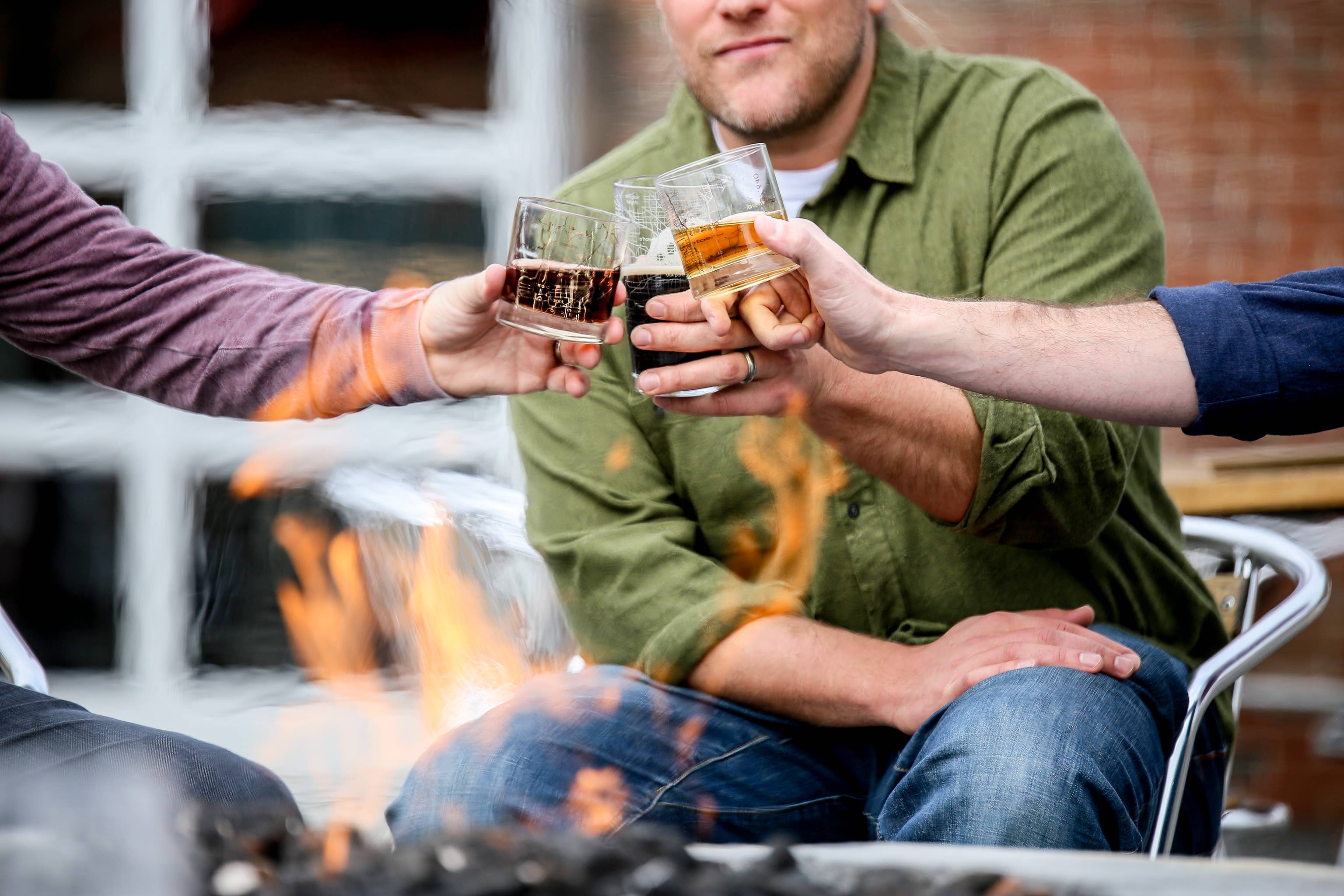 Chicago IL Map Rocks Whiskey Glass