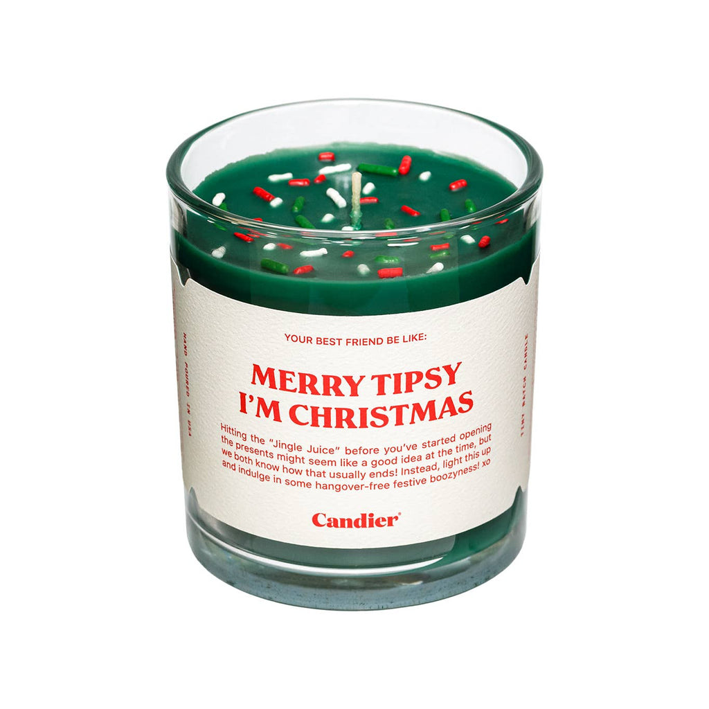 Merry Tipsy I'm Christmas Candle