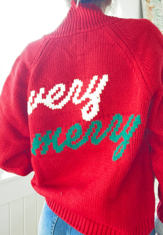 Varsity Christmas Cardigan