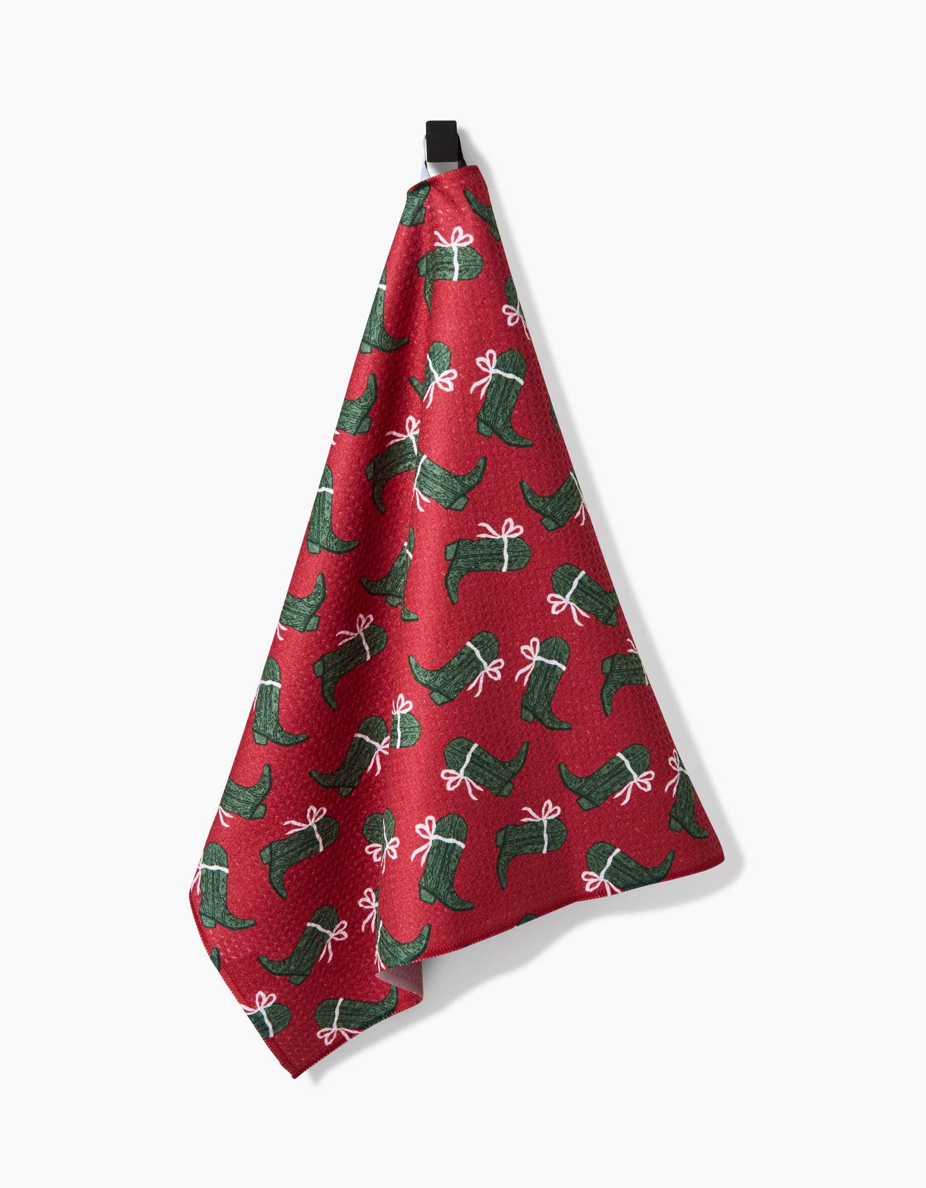 Geometry Merry Boots Tea Towel