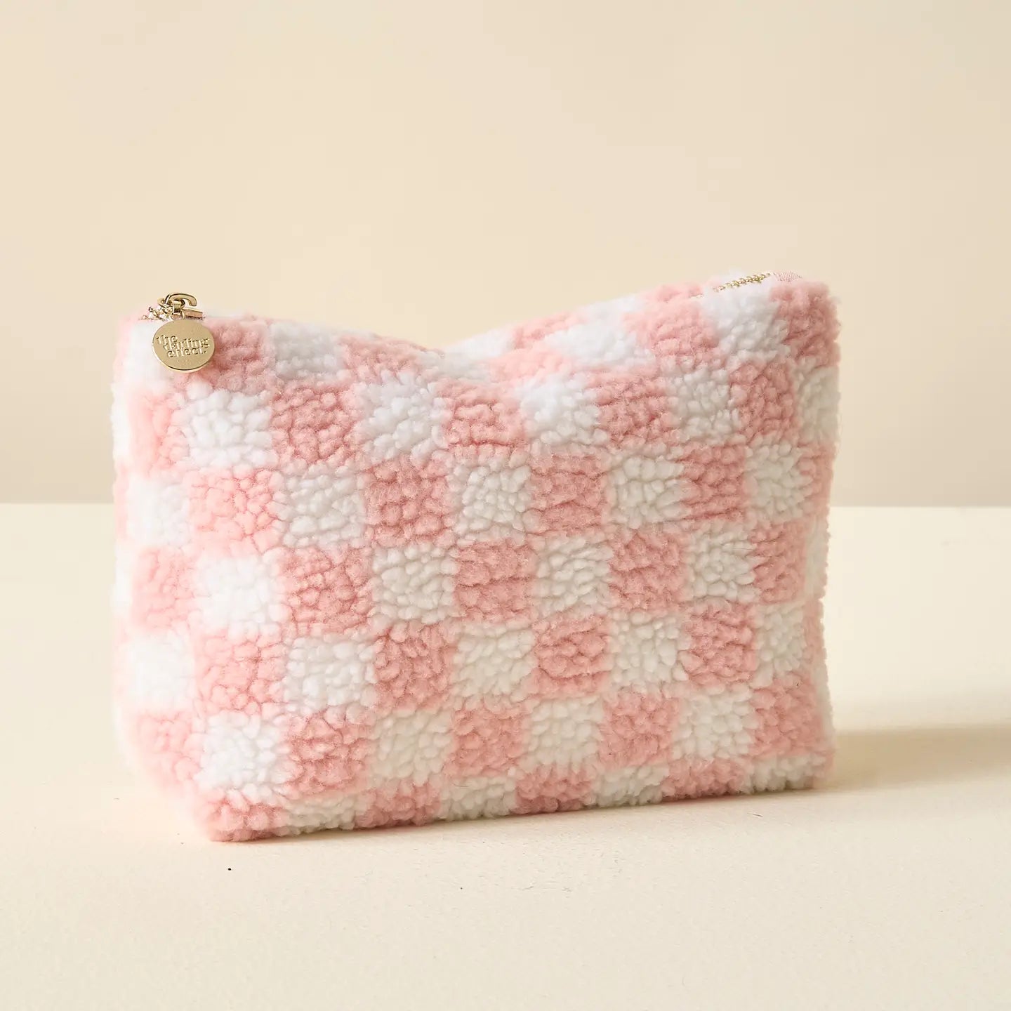 Checkered Teddy Pouch